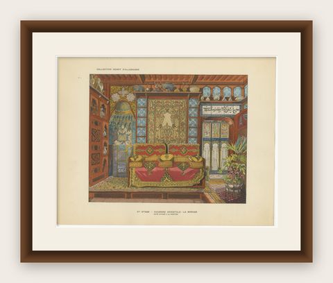 The Oriental Chamber and Mirhab: Ottoman Interior Elegance, 1900, shown framed