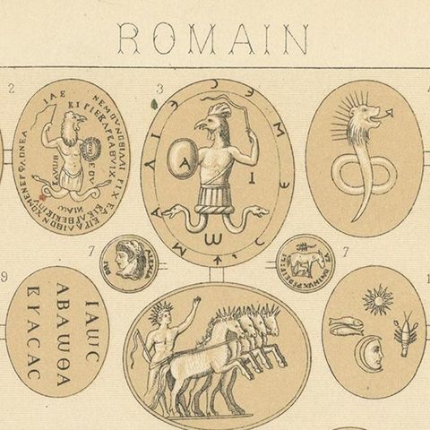 Pl. 24 Antique Print of Roman Decorative Objects by Racinet, 'circa 1880', close-up 1