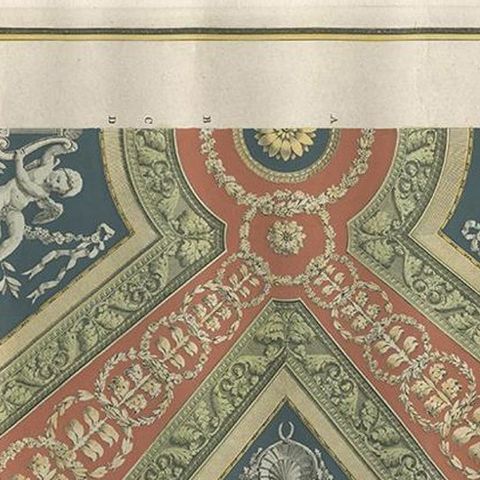 Antique Architecture Print of Ornaments ‘Tav. IX’ by Albertolli, close-up 1