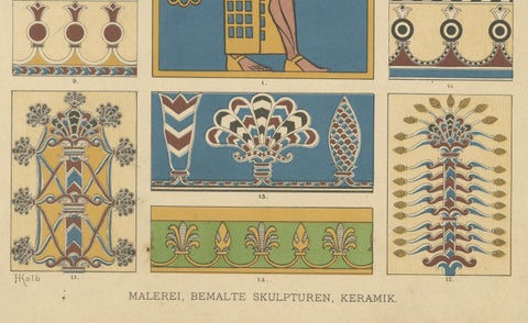 Assyrian Art and Ornamentation in Historical Context, 1887, close-up 1