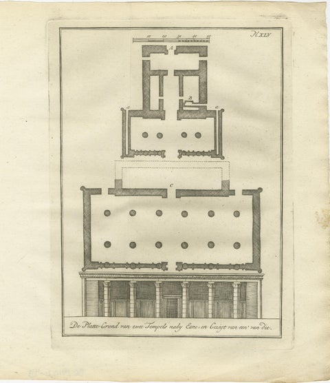 Ancient Egyptian Temple Plans, Edfu, Erment, Esna & Thebes, c.1776 Engravings, view 2