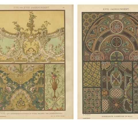 Set of Four German Renaissance Prints by H. Dolmetsch, Ornamentenschatz, c. 1887, close-up 1