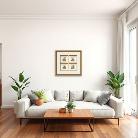 Antique Paris Monuments Set of 4, Pantheon Invalides Bastille Sulpice, c.1855, shown framed in a room, true to size
