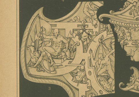 German Renaissance Metalwork Designs from Der Ornamentenschatz, 1887, close-up 2