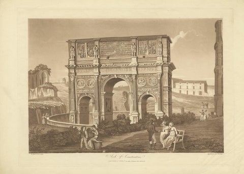 Antique Print of the Arch of Constantine by Abbot, 1820, view 2
