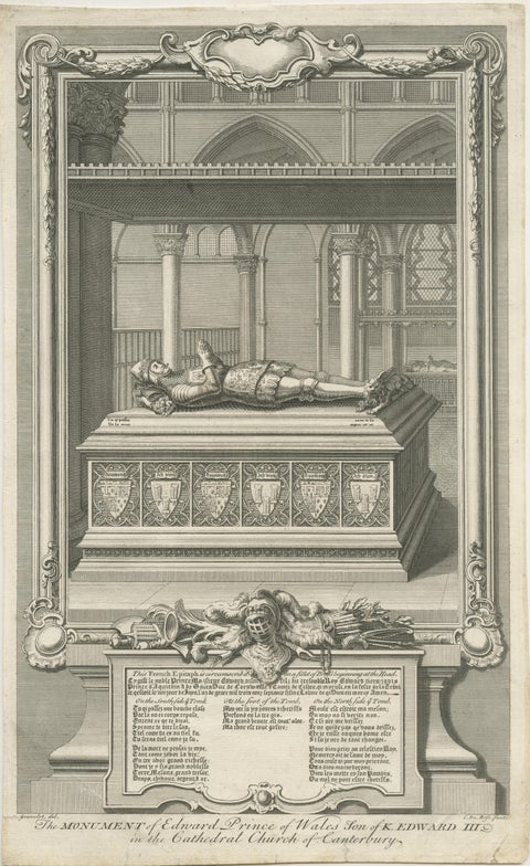 Exquisite 1740 Copperplate Engravings of English Monarchs' Tombs in Westminster, view 3