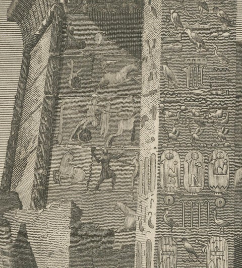 Echoes of Thebes: The Luxor Palace Ruins in Upper Egypt, 1801, close-up 3
