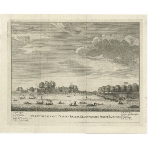 The Castle of Batavia (Jakarta) in the Dutch East Indies (Indonesia), 1726, view 2