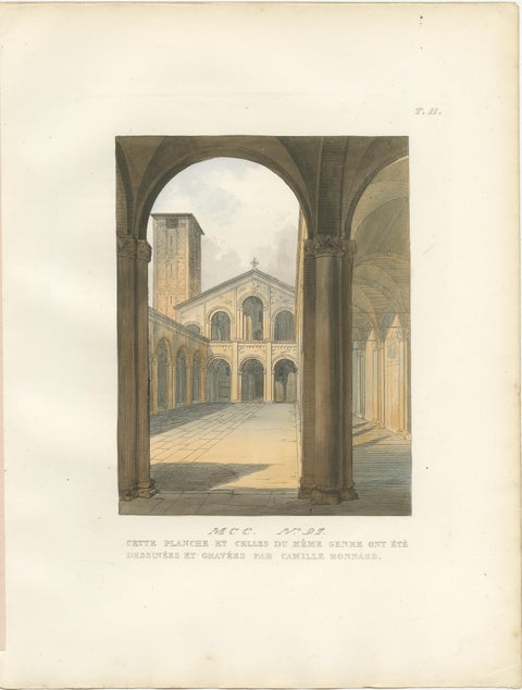 Three Antique Venetian Interior & Architectural Views, c.1845, view 4