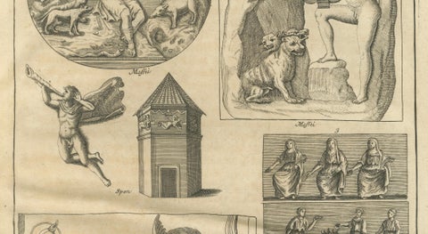 Monumental Classical Sculpture Studies, Montfaucon Antiquity Explained, 1721, close-up 4