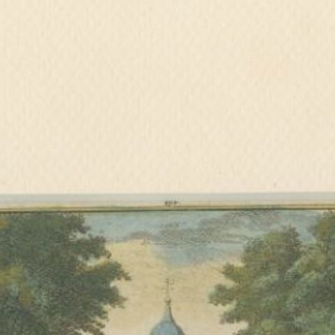 Antique Print of Heukelum Castle or Merckenburg Castle, the Netherlands, close-up 1