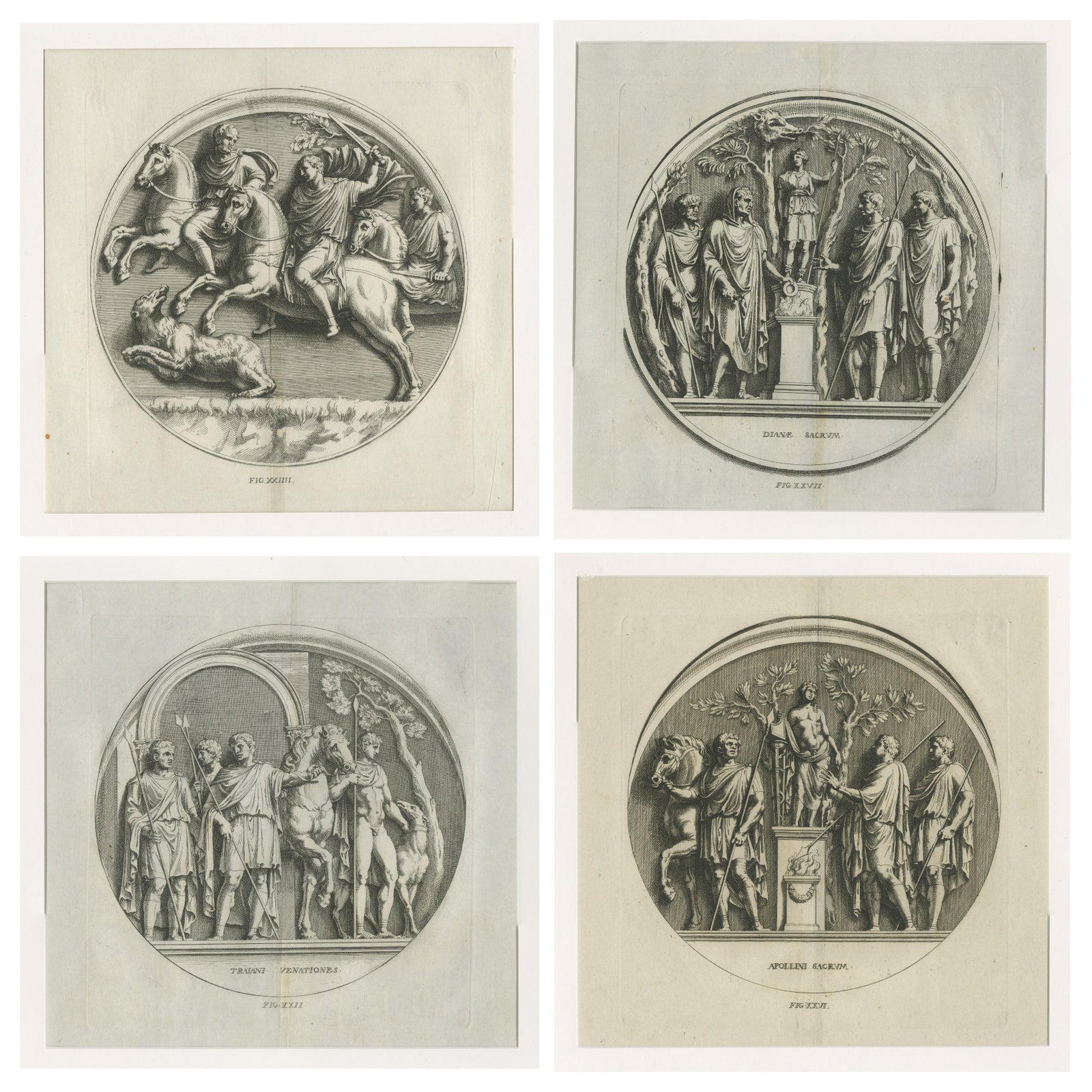 Grand Roman Relief Engravings after Antique Sculpture, Montfaucon 1721