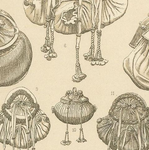 Pl 37 Antique Print of European 15th-16th Century Decorative Objects by Racinet, close-up 2
