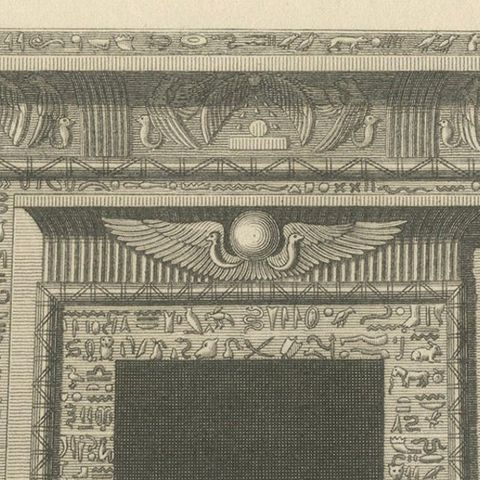 Threshold of Divinity: The Dendera Isis Temple Doorway in Upper Egypt, 1801, close-up 3