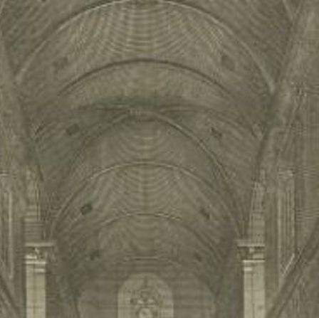 Antique Print of the Interior of the 'Westerkerk' by Goeree, 1760, close-up 1