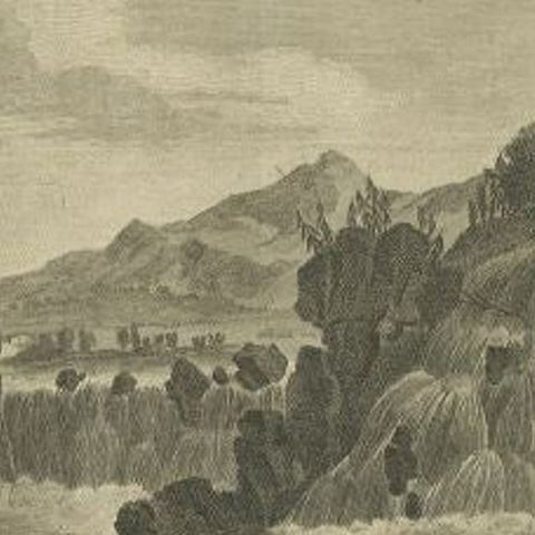 Antique Print of the Luding Bridge by Martyn, 1782, close-up 2