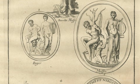 Antique Roman Statues & Medals Plate, Montfaucon, Antiquity Explained, 1721, close-up 3