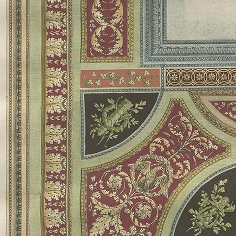 Antique Architecture Print of Ornaments 'Tav. IV' by Albertolli, close-up 2