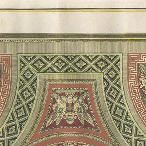 Antique Architecture Print of Ornaments 'Tav. II' by Albertolli, close-up 1