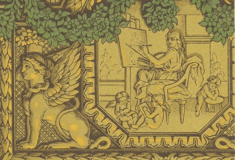 17th Century Decorative Ceiling and Panel Motifs, French Baroque Design, c.1869, close-up 3