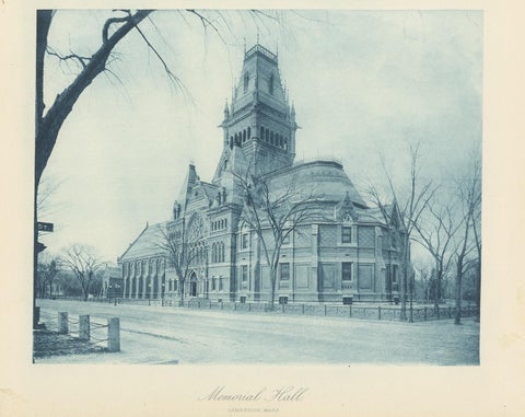 Antique Print of Memorial Hall in Cambridge, '1887', view 2