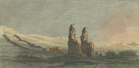 1805 Handcolored Engraving of Egyptian Monuments from Bertuch's "Bilderbuch", close-up 5