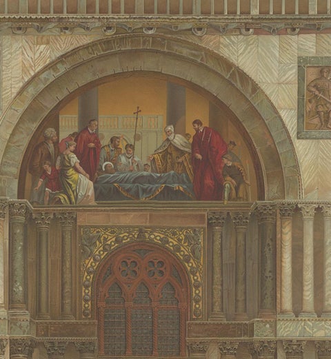 Pl. 8 Antique Print of the Portal of San Pietro of the Basilica of San Marco, view 3