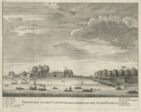 The Castle of Batavia (Jakarta) in the Dutch East Indies (Indonesia), 1726, close-up 1