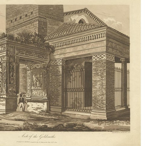 Antique Print of the Arch of the Goldsmith by Abbot, 1820, view 4