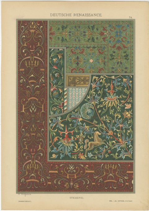 Compilation of German Renaissance Artwork from Der Ornamentenschatz, 1887, view 5