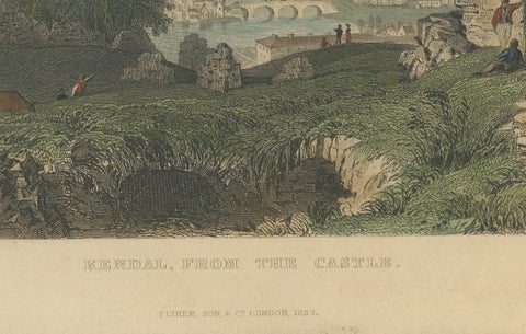 Tranquil Views from Kendal Castle: A Glimpse into 19th-Century England, close-up 1