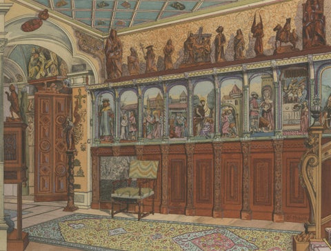 Oriental Splendours: Two Historic Interior Views from Fin-de-Siècle France, 1900, close-up 3