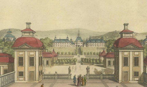 Salsta Castle in Pastoral Uppland, Sweden: A Dahlberg Engraving, 1694, close-up 3