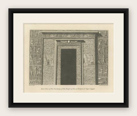 Threshold of Divinity: The Dendera Isis Temple Doorway in Upper Egypt, 1801, shown framed