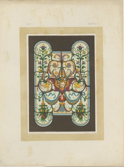 Set of Three Bavarian Decorative Panel Chromolithographs, Zettler Munich 1874, view 3