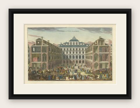 The Southern Courthouse of Stockholm: An Engraving by Willem Swidde, 1691, shown framed