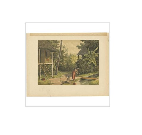 Antique Print of a House in Oleh-Leh 'Aceh' by M.T.H. Perelaer, 1888, view 3
