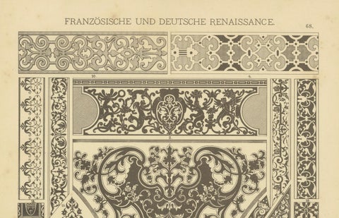German Renaissance Decorative Arts from Der Ornamentenschatz, 1887, close-up 3