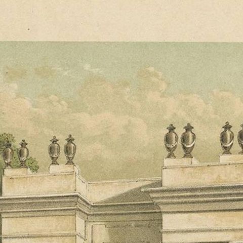 Antique Print of the Castle Gate of Batavia by M.T.H. Perelaer, 1888, close-up 1