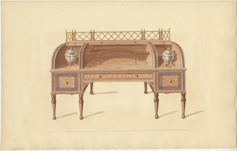 Set of 10 Antique Prints of Various Furniture by Sheraton '1805', view 4
