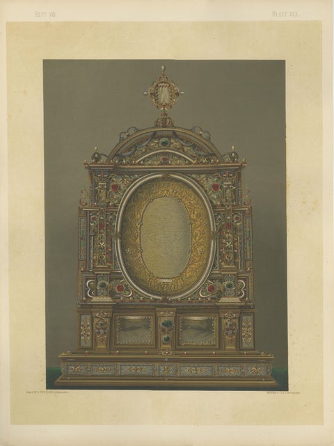 Monumental Bavarian Altars, Architectural Triptych, Munich 1874, view 4