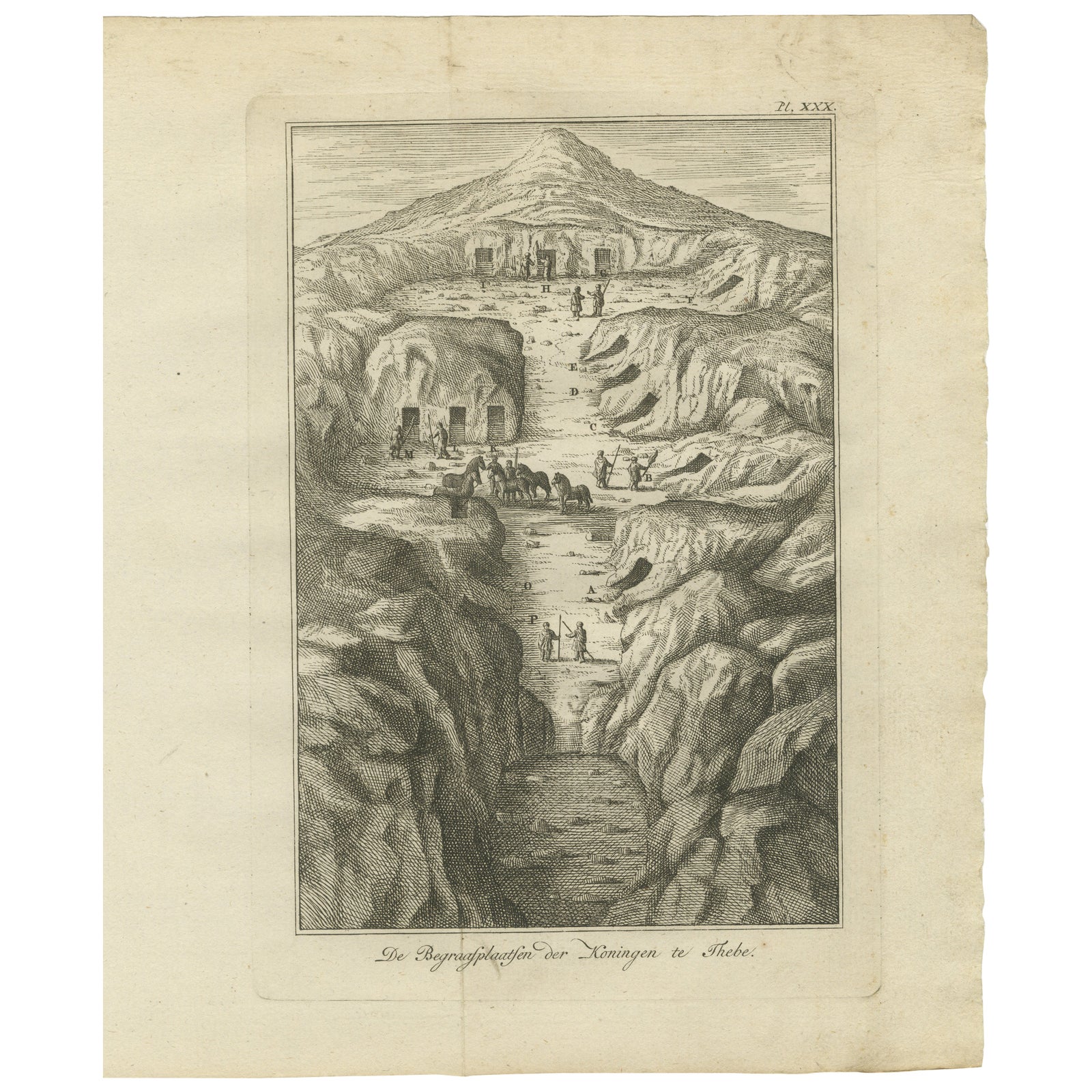 Royal Tombs in the Valley of the Kings, Thebes, Antique View, Egypt 1776
