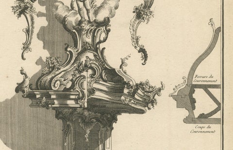 Original Antique Baroque Sermon Pulpit with Full Arch Elevation, circa 1740, close-up 2