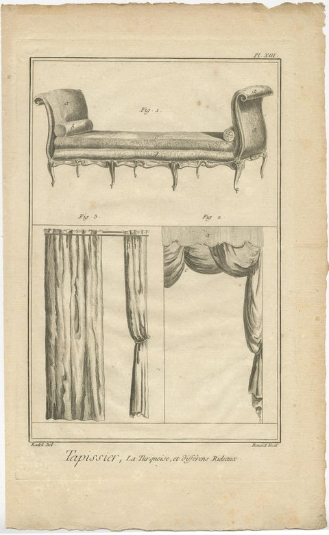 Set of 5 Antique Prints of Various Furniture by Benard 'c.1785', view 3