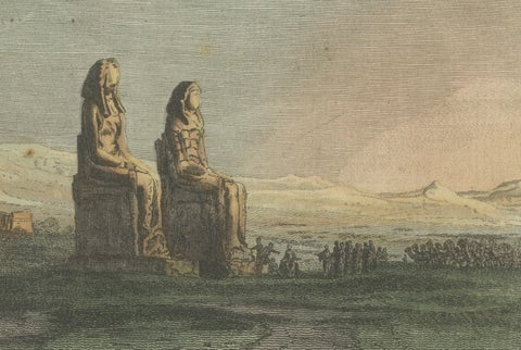 1805 Handcolored Engraving of Egyptian Monuments from Bertuch's "Bilderbuch", close-up 3