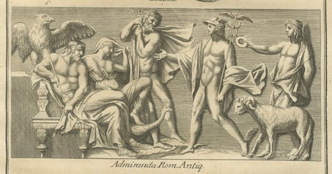 Roman Sculptures & Portrait Heads, Composite Antiquities Plate, Montfaucon 1721, close-up 5