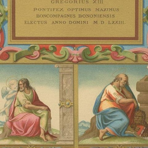 Pl. 61 Antique Print of Renaissance Ornaments by Racinet, 'circa 1890', close-up 1